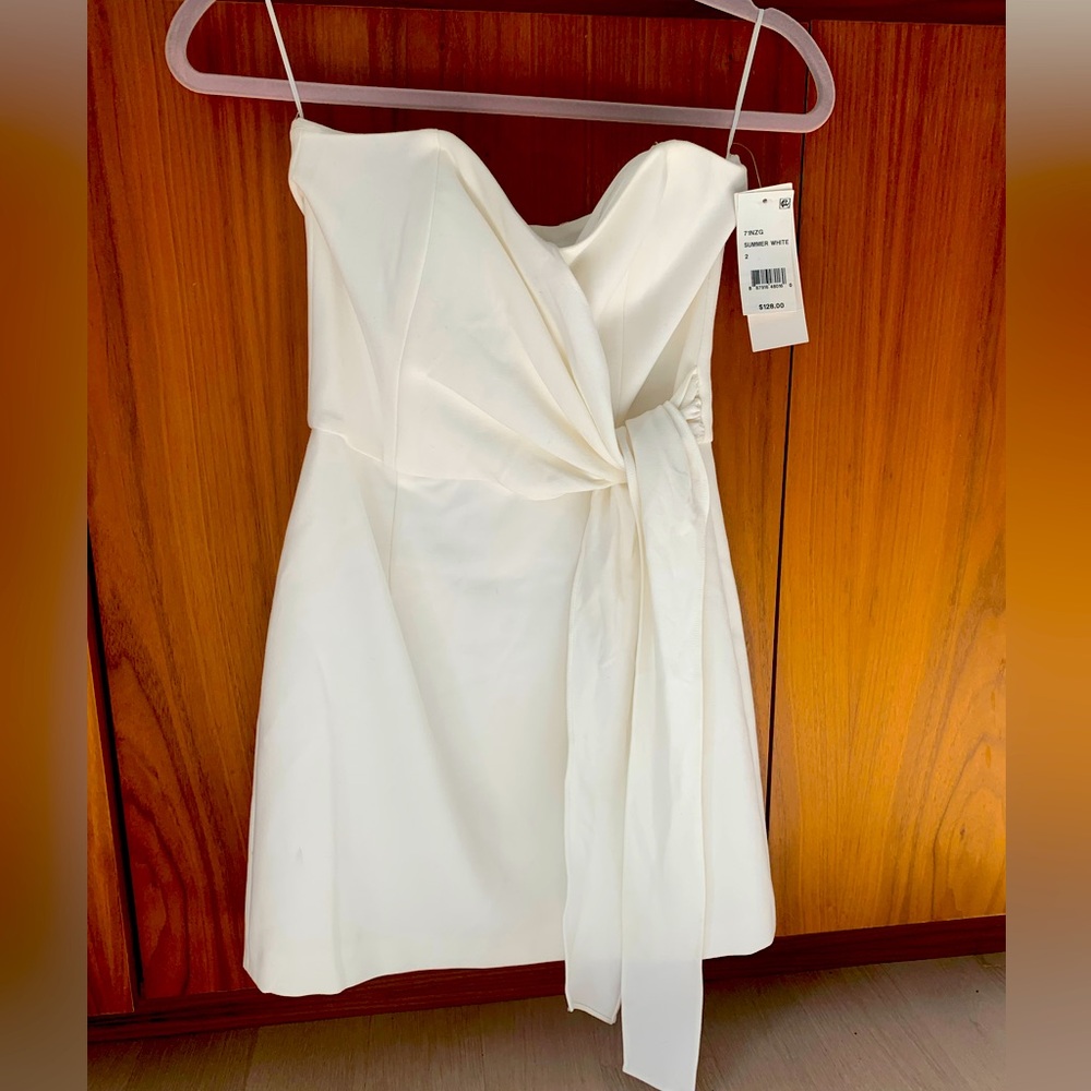 French Connection Strapless white dress size 2 never worn